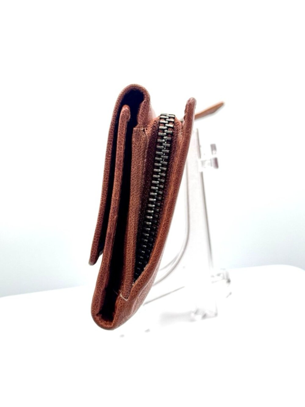 Spikes & Sparrow Genuine Leather Camel Color Wallet Tri-Fold RFID CC Protection - Picture 5 of 16